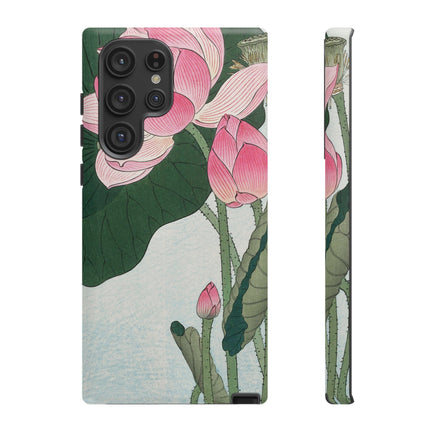 Blooming Lotus Flowers by Ohara Koson Phone Cases
