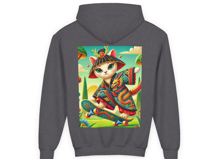Dragon Dance on Wheels Youth Heavy Blend Hooded Sweatshirt