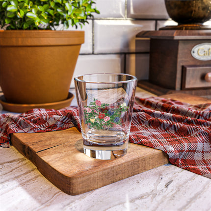 Peonies and Birds by Okamoto Shuki Shot Glass, 1.5oz