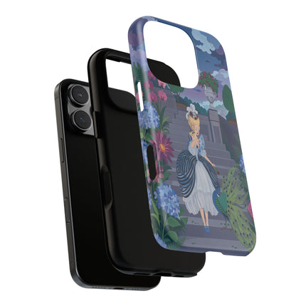 🦚🌸 The Peacock Garden Terrace Phone Case – Art Deco Floral Elegance