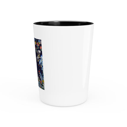 Rank Badge with Mandarin Duck Ceramic Shot Glass
