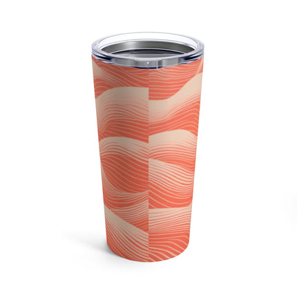 Hues of Orange and Beige Wave Pattern Tumbler 20oz