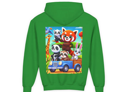 Safari Friends on the Move Youth Heavy Blend Hooded Sweatshirt
