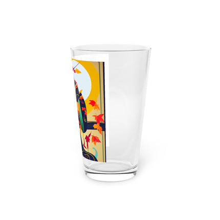 Black Cat in Kimono Glass, 16oz