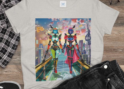 Cyber Punk Robot Models Cotton Tee
