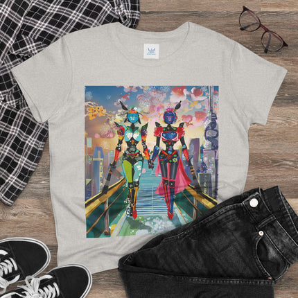 Cyber Punk Robot Models Cotton Tee