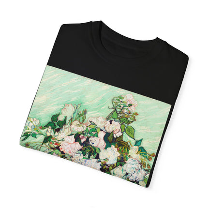 Roses by Vincent Van Gogh Unisex Garment-Dyed T-shirt