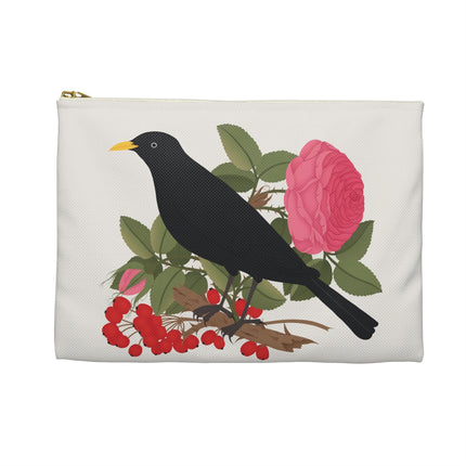 Blackbird & Rose Accessory Pouch – Timeless Beauty & Elegant Charm