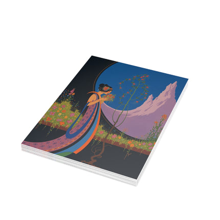🌸🏔️ The Lady Of The Mountain Garden Postcard Bundles – Art Deco Floral Reverie