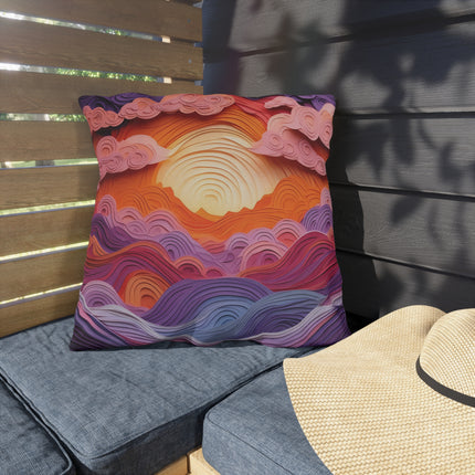 Dramatic Sunset Sky Outdoor Pillows