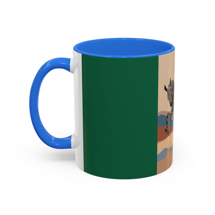 Zebra Rider Colorful Mugs – Safari Chic & Art Deco Adventure