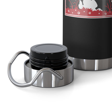 The Enchanting White Terrier with a Red Bow Copper Vacuum Insulated Bottle, 22 oz
