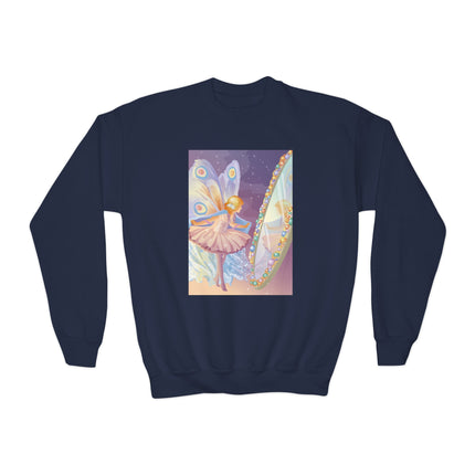 Reflections of Enchantment Youth Crewneck Sweatshirt – Fairy Magic & Elegant Wonder