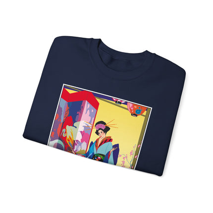 A Timeless Journey by Umberto Brunelleschi Heavy Blend™ Crewneck Sweatshirt