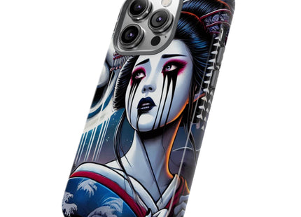 Geisha’s Black Ink Tears Phone Cases
