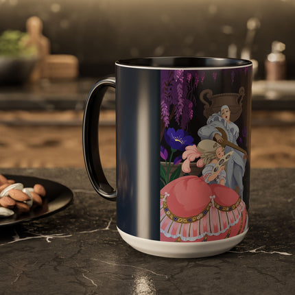 The Moonlit Garden Serenade Colorful Mugs – Art Deco Musical Elegance