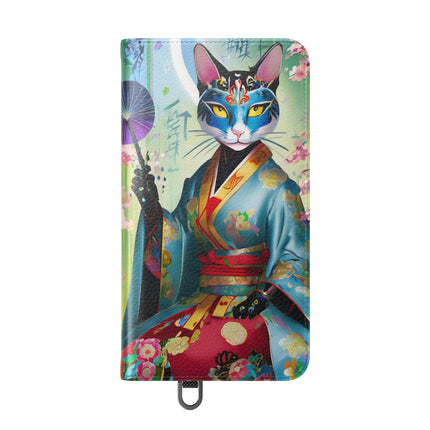 🌸✨ Cyberpunk Geisha Flip Case – Neon Elegance & Futuristic Grace