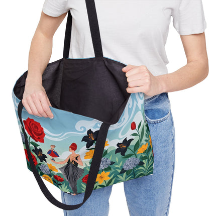 🌹🎭 The Lady Of The Little Dancer Weekender Tote Bag – Art Deco Floral Fantasy