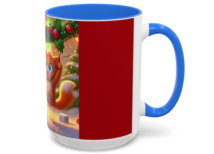 Naughty or Nice Kitten Christmas Colorful Mugs (11oz, 15oz)
