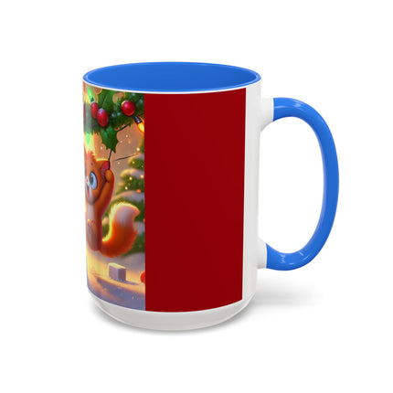 Naughty or Nice Kitten Christmas Colorful Mugs (11oz, 15oz)