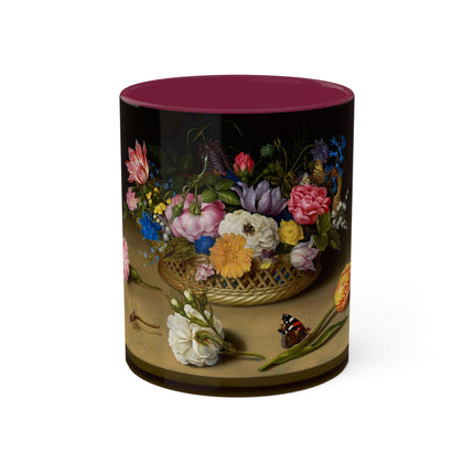 Flower Still Life by Ambrosius Bosschaert Colorful Mugs, 11oz