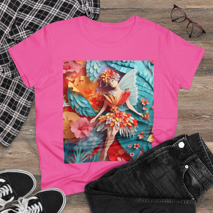 Hibiscus Fairy Women's Midweight Cotton Tee