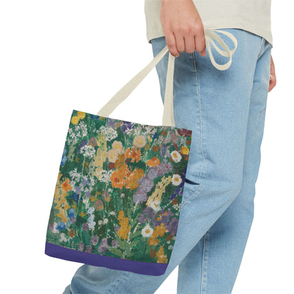 Flowers on the Mountain by August Babberger Tote Bag (AOP)