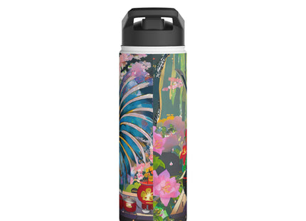 Cyberpunk Rooster Stainless Steel Water Bottle