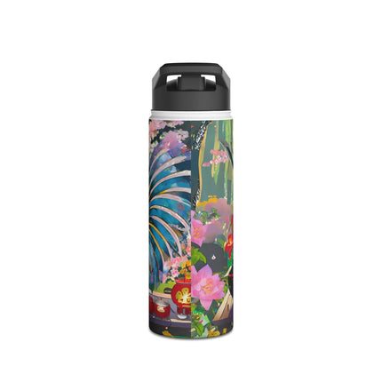 Cyberpunk Rooster Stainless Steel Water Bottle