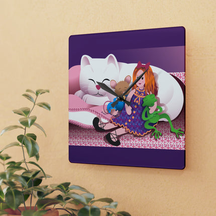 Joy of Friendship Acrylic Wall Clock, Round and Square