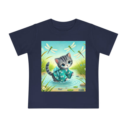 Kitten by the Still Waters Baby T-Shirt – Peaceful Moments & Gentle Wonder