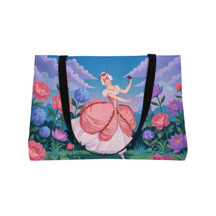 🎭🌸 The Lady Of The Secret Masquerade Weekender Tote Bag – Art Deco Garden Fantasy