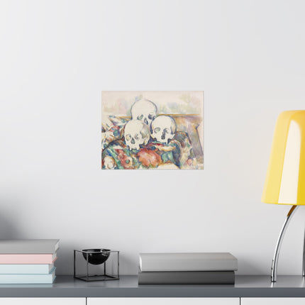 The Three Skulls by Paul Cézanne Matte Horizontal Posters