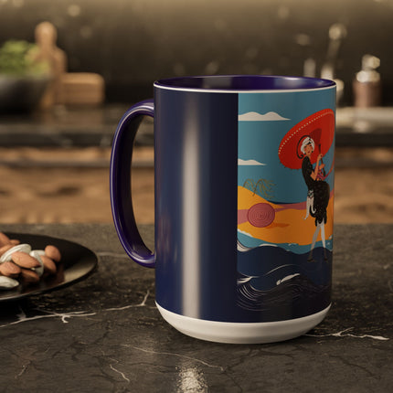 Beachside Promenade Colorful Mugs – Chic Summer Stroll & Coastal Glamour