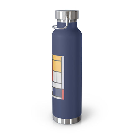 Composition with Red, Yellow, Blue, and Black by Piet Mondrian Copper Vacuum Insulated Bottle, 22oz