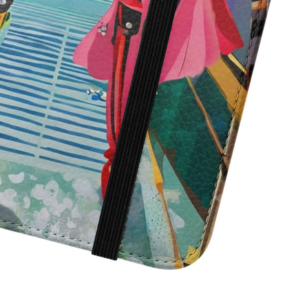 🤖🌆 Cyber Punk Robot Models Flip Case – Futuristic Fashion & Neon Elegance