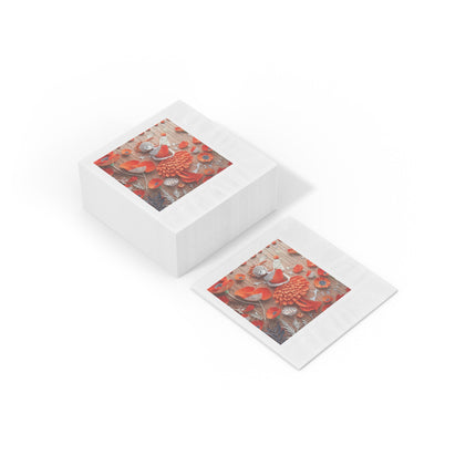 Poppy Fairy White Coined Napkins