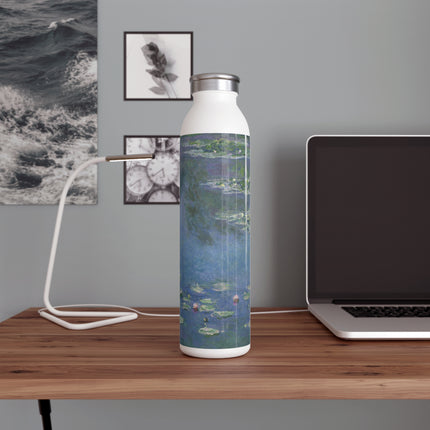 Water Lilies by Claude Monet Slim Water Bottle