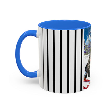 Elegant Winter Woman in Sleigh Colorful Mugs (11oz, 15oz)