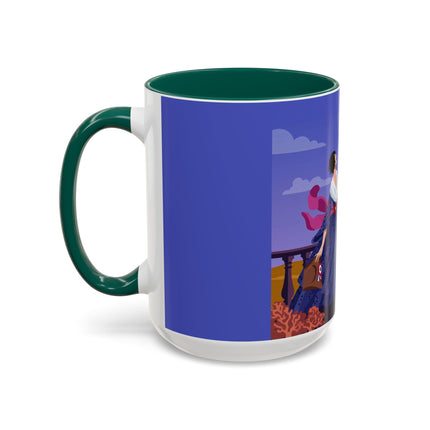 The Dawn Serenade Colorful Mug (11oz, 15oz) – Rooster Beauty, Morning Charm & Art Deco Elegance