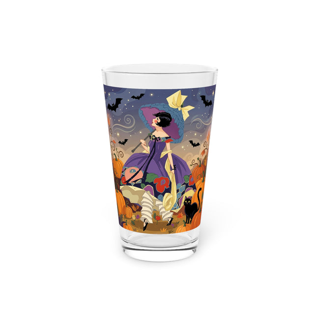 🌙🎃 The Moonlit Garden Walk Glass, 16oz – Elegant Halloween Charm