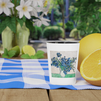Irises by Vincent Van Gogh Ceramic Shot Glass