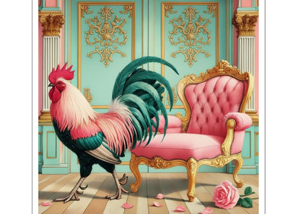 The Salon Rooster Kiss-Cut Stickers (4 Sizes)