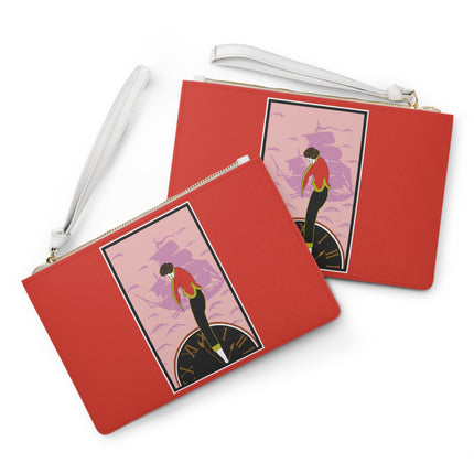 Woman Waiting for her Beloved at 1:59 by Kobayashi Kaichi Clutch Bag