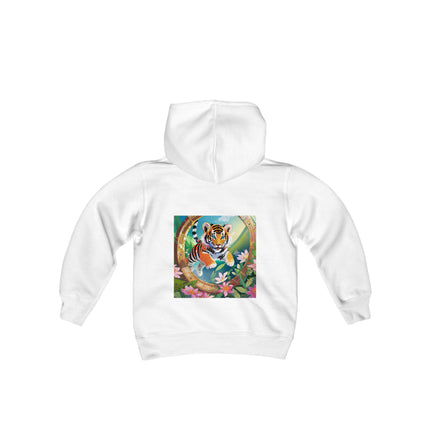 Majestic Tiger Youth Hooded Sweatshirt – Strength, Courage & Bold Adventure