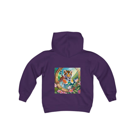 Majestic Tiger Youth Hooded Sweatshirt – Strength, Courage & Bold Adventure