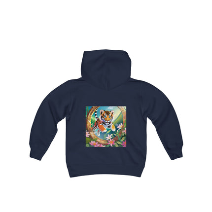 Majestic Tiger Youth Hooded Sweatshirt – Strength, Courage & Bold Adventure