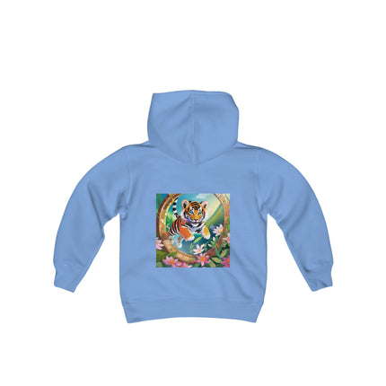 Majestic Tiger Youth Hooded Sweatshirt – Strength, Courage & Bold Adventure