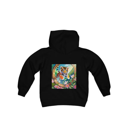 Majestic Tiger Youth Hooded Sweatshirt – Strength, Courage & Bold Adventure