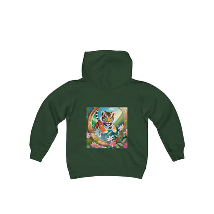 Majestic Tiger Youth Hooded Sweatshirt – Strength, Courage & Bold Adventure